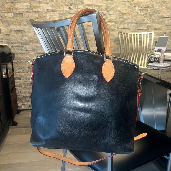 Dooney & Bourke Black Dillen Double Pocket Satchel Hand / Shoulder Bag Purse 👜 - Picture 10 of 14